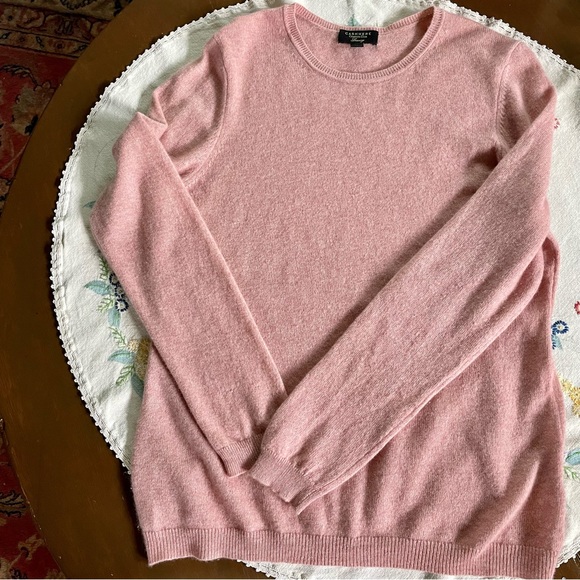 Charter Club Luxury Pure Cashmere Crewneck Sweater. Heathered Pink. Size XL - Picture 13 of 16